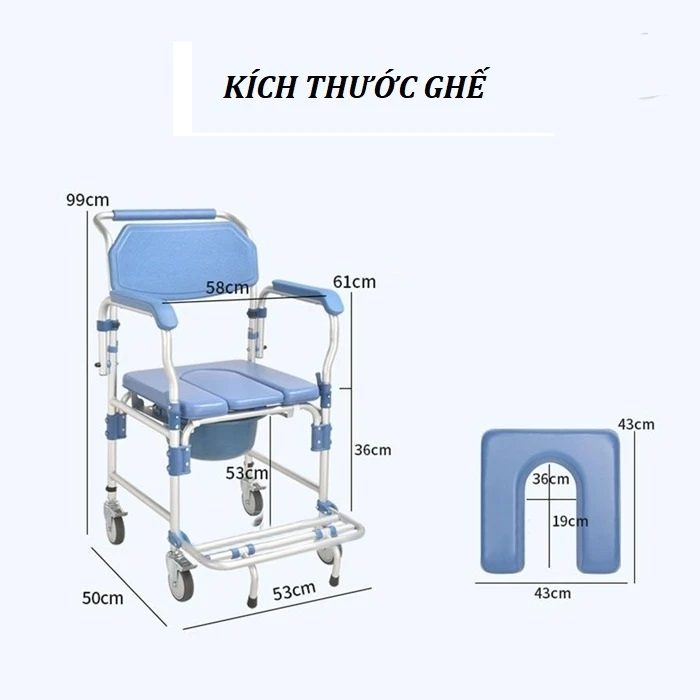 Ghế bô vệ sinh khung hợp kim nhôm Lucass GX-200